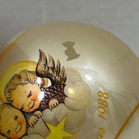 VTG "Cheerful Cherubs" Inspired by Berta Hummel Christmas 1988 Glass Ornament - Picture 14 of 14